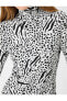 Zebra Desenli Uzun Kollu Tişört