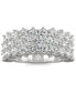 ფოტო #2 პროდუქტის Moissanite Triple Row Band (3 ct. t.w. DEW) in 14k White Gold