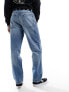 Фото #14 товара ASOS DESIGN baggy jeans with with rips in mid wash blue