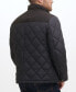 ფოტო #5 პროდუქტის Men's Mixed Media Diamond Quilt with Faux Sherpa Lining Coat