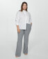 ფოტო #7 პროდუქტის Women's Regular Cotton Lyocell-Blend Shirt