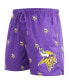 ფოტო #3 პროდუქტის Men's Purple Minnesota Vikings Allover Print Mini Logo Shorts