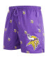 Men's Purple Minnesota Vikings Allover Print Mini Logo Shorts