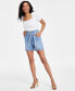 Фото #1 товара Women's High-Rise Tied-Belt Shorts, Created for Macy's