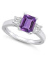 Фото #1 товара Кольцо Macy's Amethyst White Gold Diamond