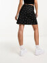 Фото #5 товара Wednesday's Girl textured floral mini skirt in black