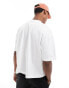 ASOS DESIGN boxy oversized t-shirt with chest graphic in white