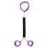 Handcuffs to Collar with Leash Adjustable Purple