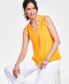 ფოტო #3 პროდუქტის Women's V-Neck Stud-Trim Tank Top, Created for Macy's