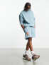 Фото #1 товара ASOS DESIGN co-ord oversized shorts in blue with multiplacement puff print