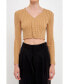 ფოტო #1 პროდუქტის Women's Long Sleeve Ruffled Knit