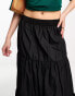 Фото #4 товара COLLUSION tiered maxi skirt in black