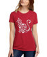 Фото #4 товара Women's Premium Blend Word Art Cat Paws T-Shirt
