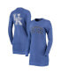 Women's Royal Kentucky Wildcats 2-Hit Sweatshirt Mini Dress