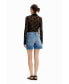 Women's Embroidered denim shorts