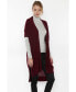 Women's 100% Pure Cashmere Mesh Stitch Open-front Duster Cardigan Sweater