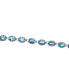 Blue Topaz Bubble Link Bracelet (19 ct. t.w.) in 14k White Gold