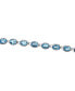 Фото #2 товара Blue Topaz Bubble Link Bracelet (19 ct. t.w.) in 14k White Gold