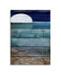 Фото #1 товара Color Bakery Beach Moonrise I Floating Brushed Aluminum Art - 22" x 25"