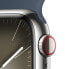 Apple Watch Series 9 Edelstahl Silber"Silber 41 mm M/L (150-200 mm Umfang) Sturmblau GPS + Cellular