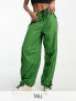 Фото #1 товара Noisy May Tall drawstring parachute trousers in green