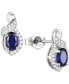 ფოტო #1 პროდუქტის Amethyst (3/4 ct. t.w.) & Lab-Grown White Sapphire (1/6 ct. t.w.) Oval Swirl Stud Earrings in Sterling Silver (Also in Additional Gemstones)