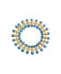 ფოტო #1 პროდუქტის Twisted Rays Design Turquoise Gemstone Yellow Gold Plated Silver Women Bracelet