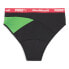 Puma Active Hi Cut Full Briefs X Mb Womens Black, Green Casual 93398402