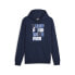 Фото #1 товара Puma Essential Logo Lab Graphic Pull Over Hoodie Mens Blue Casual Outerwear 6789