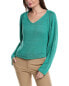 Фото #1 товара Lafayette 148 New York Voluminous Sleeve V-Neck Sweater Women's