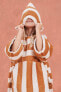 Striped terry poncho - limited edition