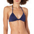 Фото #1 товара Bikini Lab 247681 Womens Triangle Halter Swimsuit Top Midnight/Solid Size Large