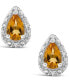 ფოტო #9 პროდუქტის Gemstone and Diamond Accent Stud Earrings in Sterling Silver