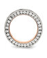 ფოტო #3 პროდუქტის Stainless Steel Rose IP-plated Cubic Zirconia 7mm Band Ring