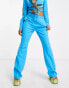 Фото #8 товара COLLUSION flared trouser in blue co-ord