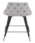 36" Steel, Polyester Piccolo Pencil Legs Counter Chair