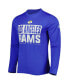 Men's Royal Los Angeles Rams Combine Authentic Offsides Long Sleeve T-shirt Синий, S - фото #3