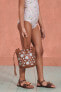 Фото #3 товара Кожаная сумка с цветочным узором и перфорацией — limited edition ZARA