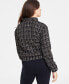 Women's Metallic Tweed Bomber Jacket, Created for Macy's