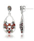 ფოტო #1 პროდუქტის Pave Garnet Teardrop Dangle Earrings