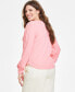ფოტო #4 პროდუქტის Women's Pointelle-Rib Long-Sleeve Top, Created for Macy's
