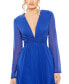 ფოტო #4 პროდუქტის Women's Ieena V-Neck Front Twist Long Sleeve Gown