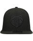 Men's Memphis Grizzlies Black On Black 9FIFTY Snapback Hat