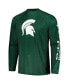 Фото #2 товара Men's Green Michigan State Spartans PFG Terminal Tackle Omni-Shade Raglan Long Sleeve T-shirt