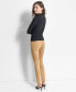 ფოტო #4 პროდუქტის Women's Solid Side-Ruched Mock-Neck Long-Sleeve Blouse