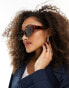 Фото #2 товара ASOS DESIGN flat top mid square sunglasses in tort