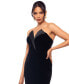 Фото #4 товара Women's Velvet Tuxedo Strapless Gown