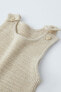 Purl knit dungarees