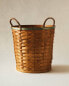 Round bamboo basket