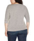 ფოტო #2 პროდუქტის Plus Size Grommet Dolman Sleeve Top